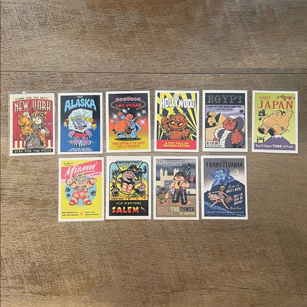 2023 Topps GPK Garbage Pail Kids Go On Vacation Travel Stickers Insert Set